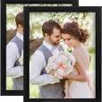 Photo 1 of 2 Pack 8x10 Black Picture Frame for Wall and Tabletop Display, Photo Picture Frame with Clear Display