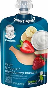 Photo 1 of Gerber Toddler Food Fruit & Yogurt Strawberry Banana - 3.5oz 12 pack 3.5 oz exp- Oct 31/2023