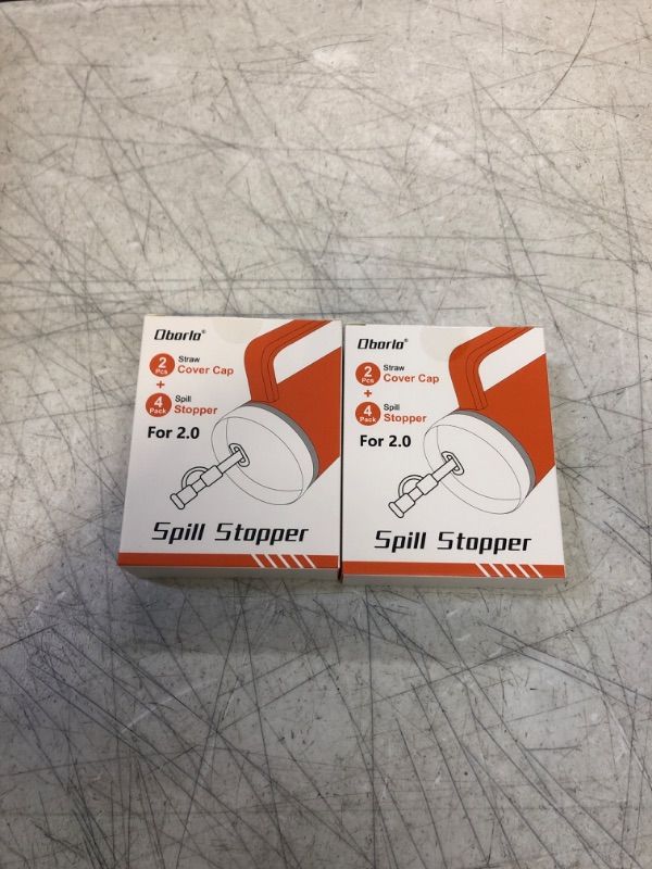 Photo 1 of 4 Pack Upgraded Silicone Spill Stopper for Stanley Cup 2.0 40oz/30oz, Essential Leak-Proof Stan-ley Cup Accessories, Including 2 Straw Cover Cap, 4 Square Spill Stopper and 4 Round Leak Stopper for Stanley 2.0 2 PACK 