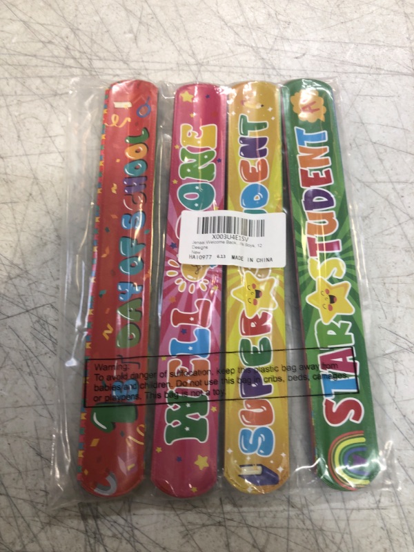 Photo 1 of BACK TO SCHOOL SLAP BRACELETS 12PCS 