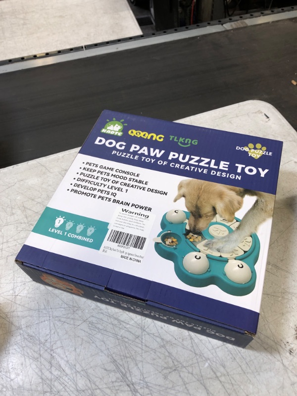 Photo 2 of KADTC Dog Puzzle Toy Dogs Brain Mental Stimulation Mentally Stimulating Toys Puppy Beginner Treat Food Puzzles Feeder Dispenser Level 1 Interactive Game For Small/Medium/Large Aggressive Chewers Breed LEVEL-1 Paw Puzzle Toy A