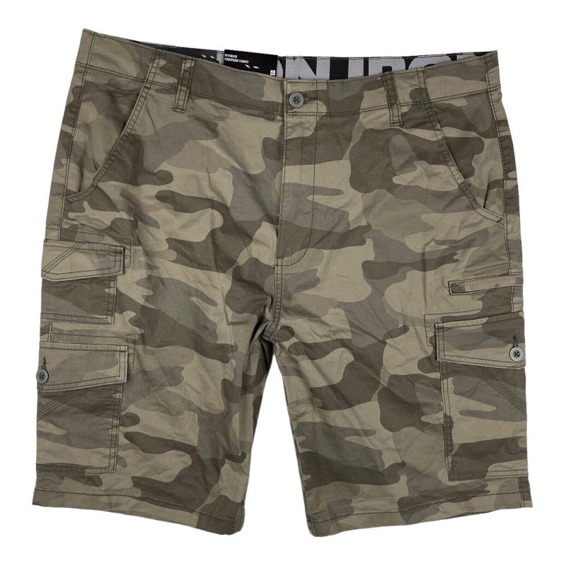 Photo 1 of 36--Iron Co Twill Cargo Shorts Men's 36 Green Canteen Camo NWT
