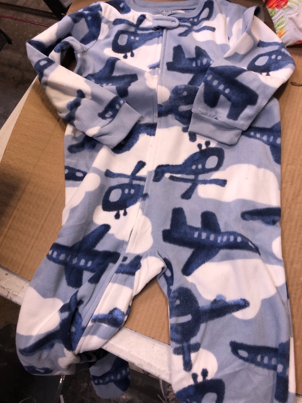 Photo 2 of 4T Baby 1-Piece Airplane Fleece Footie Pajamas
