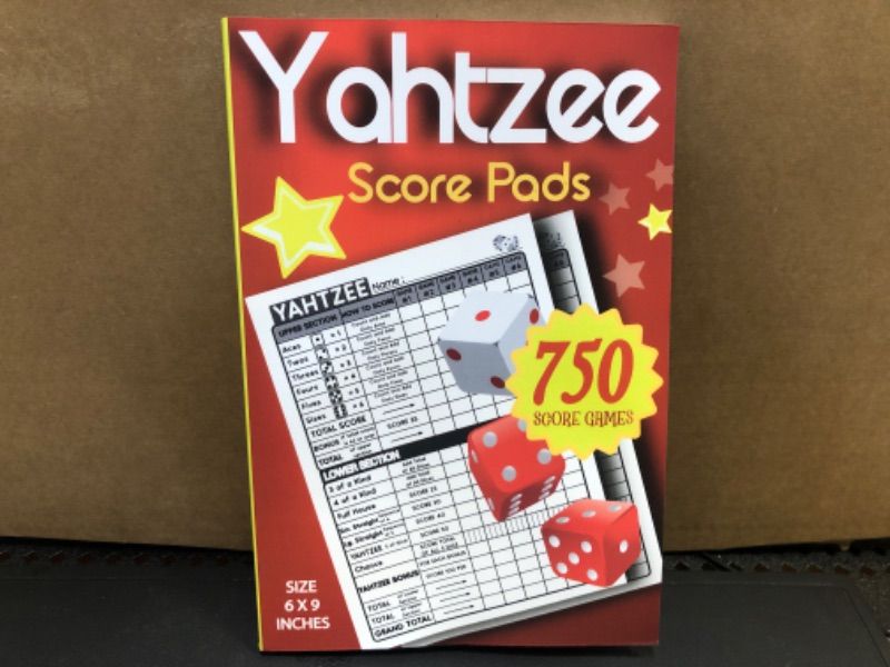 Photo 1 of Yahtzee Score Pads: 750 Score Game For Scorekeeping | Yahtzee Score Sheets | Yatzee Score Cards with Size 6 x 9 inches