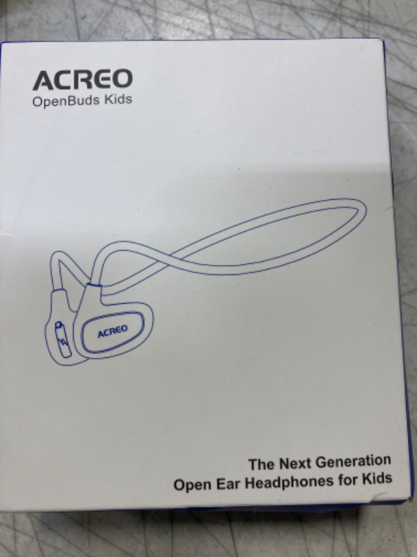 Photo 1 of ACREO Kids Headphones, Open Ear Bluetooth Headphones with MIC, OpenBuds Kids, Ultra-Light, Portable and Safer for Children, Best Wireless Kids Headphones for iPad, Tablet or Computers (Navy Blue)
