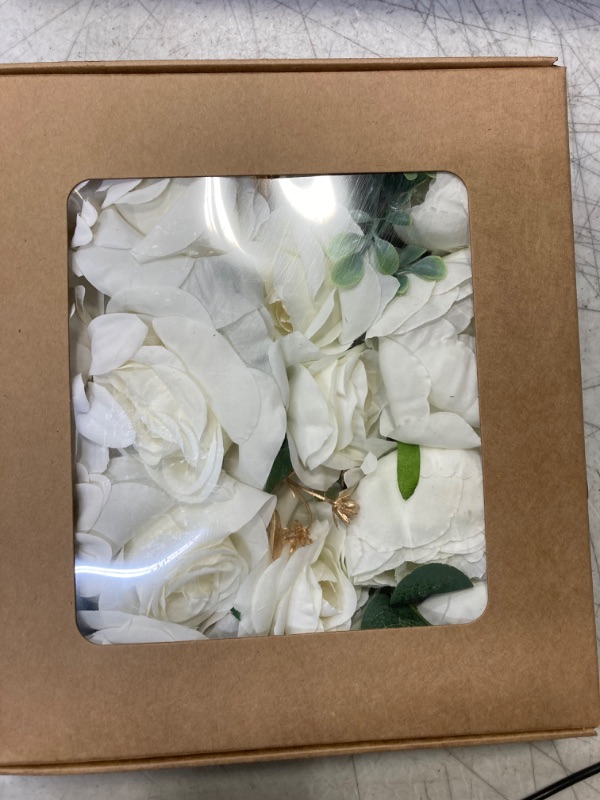 Photo 1 of AGIRL Artificial Flowers Combo Fake Silk Flowers Rose Faux Flower with Stems for DIY Wedding Bouquets Centerpieces Arrangements Table Decor Bridal Baby Shower Party Home Decor (Cream White)