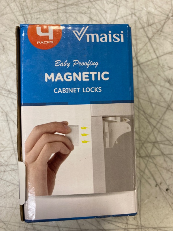 Photo 2 of Child Safety Magnetic Cabinet Locks - vmaisi 4 Pack Adhesive Baby Proofing Cabinets & Drawers Latches Standard 4.0
