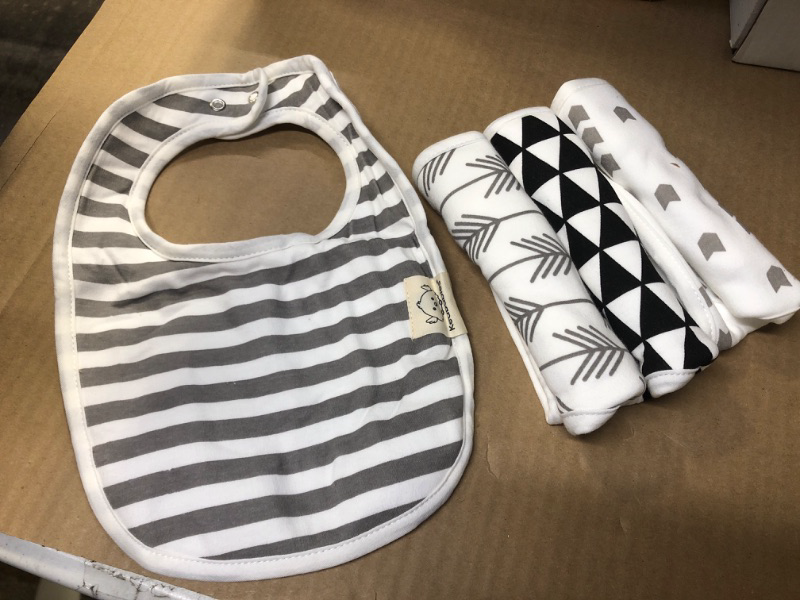 Photo 1 of 4-Pack Organic Baby Bibs for Girls & Boys - Teething Baby Bibs Newborn 