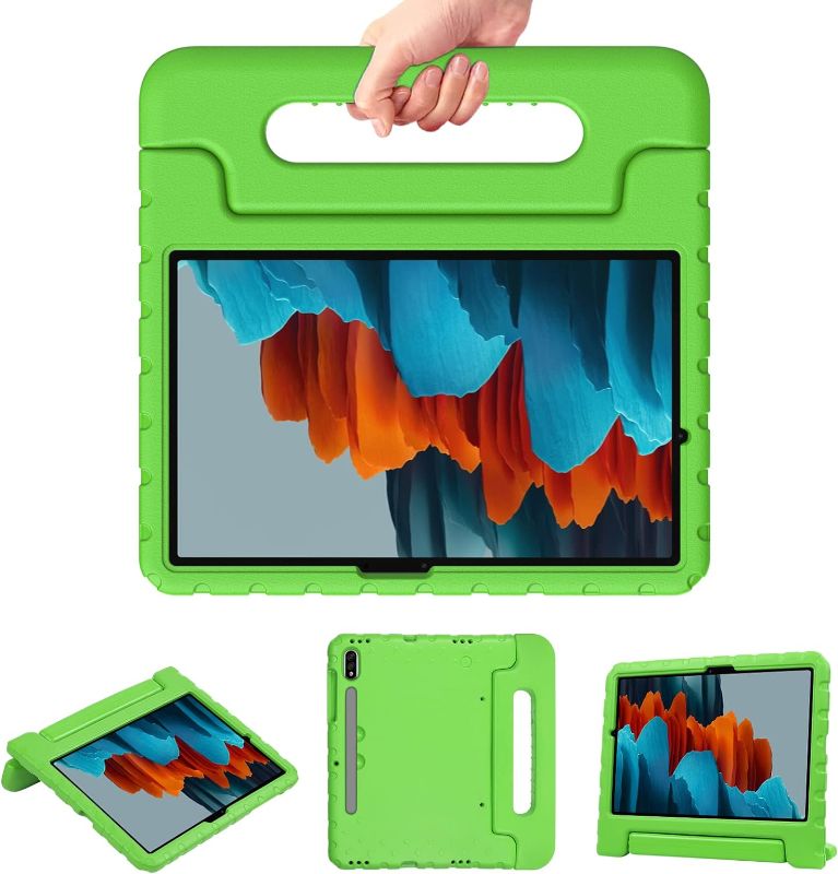 Photo 1 of 1pc---Thoreta Kids Case for Samsung Galaxy Tab S7/S8 11 inch (2020/2022), Lightweight EVA Foam Shockproof & Kids Foldable Handle Case with S Pen Holde, (Model: SM-X700 SM-X706 & SM-T870 SM-T875) 