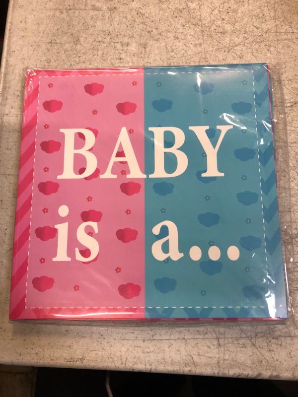 Photo 2 of Gender Reveal Decorations 4pcs Baby Box for Baby Shower Gender Reveal Girl Boy Blocks Birthday Party supplies
