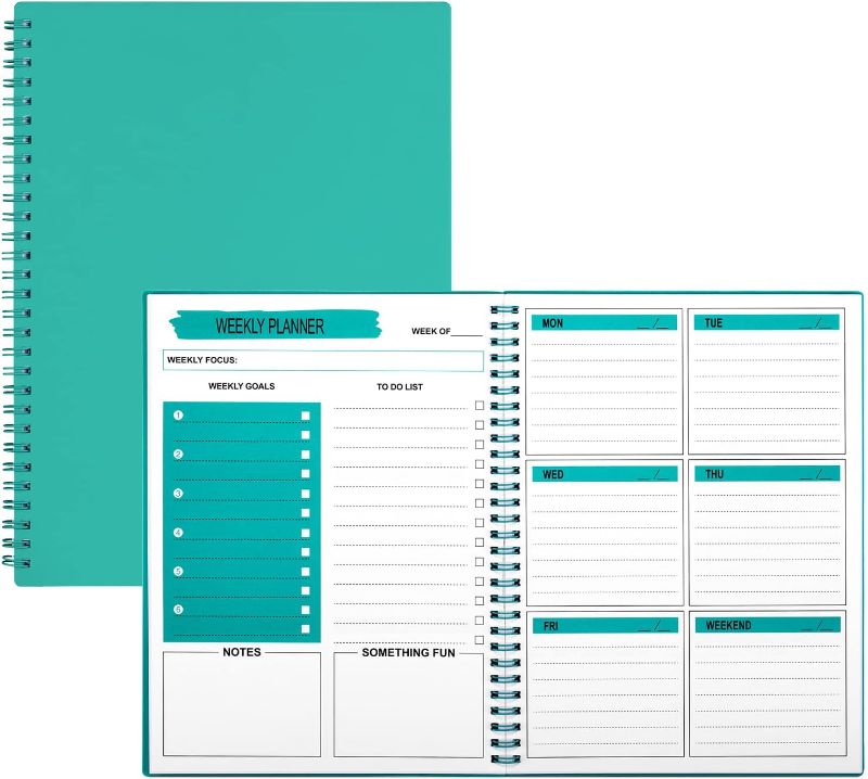 Photo 1 of Cheneyboo Weekly Planner Undated, To do list planner notebook, 52 Weeks Planner, Small SIZE Planner 7.6"x10.2", Green
