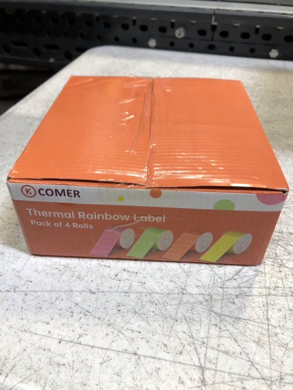 Photo 1 of K Comer 2.25" X 1.25" Direct Thermal Address Labels for Thermal Printer,BPA&BPS ,Self-Adhesive Address Shipping Thermal Stickers Include 4 roll Color Label