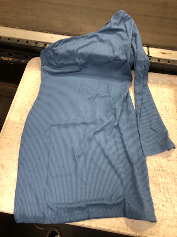 Photo 1 of Blue One Sleeve Dress Large 