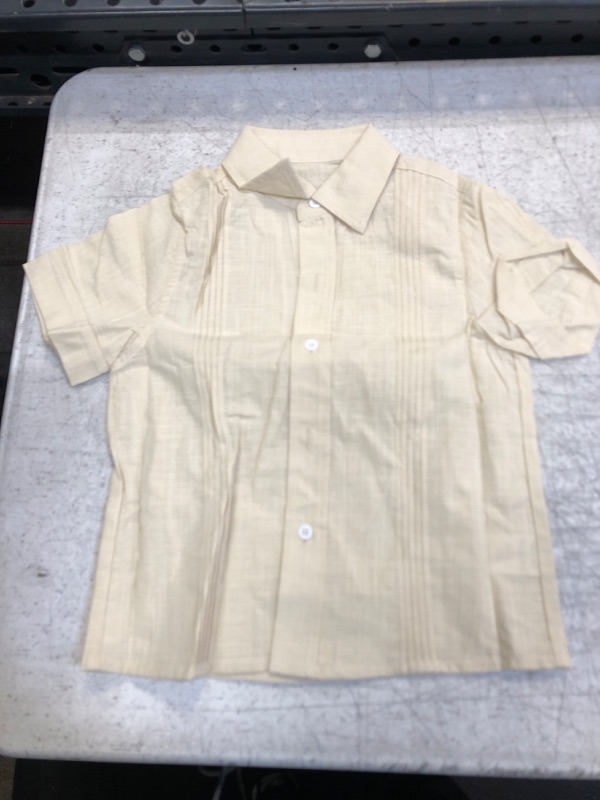 Photo 1 of BOYS BEIGE COLLARED SHIRT 4T