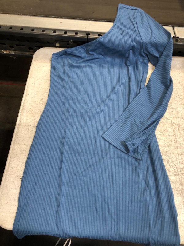 Photo 1 of BLUE ONE SHOULDER DRESS MEDIUM 