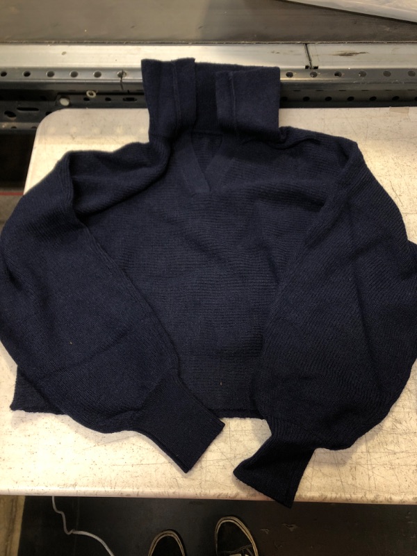 Photo 1 of BLUE CROPPED SWEATER SMALL 