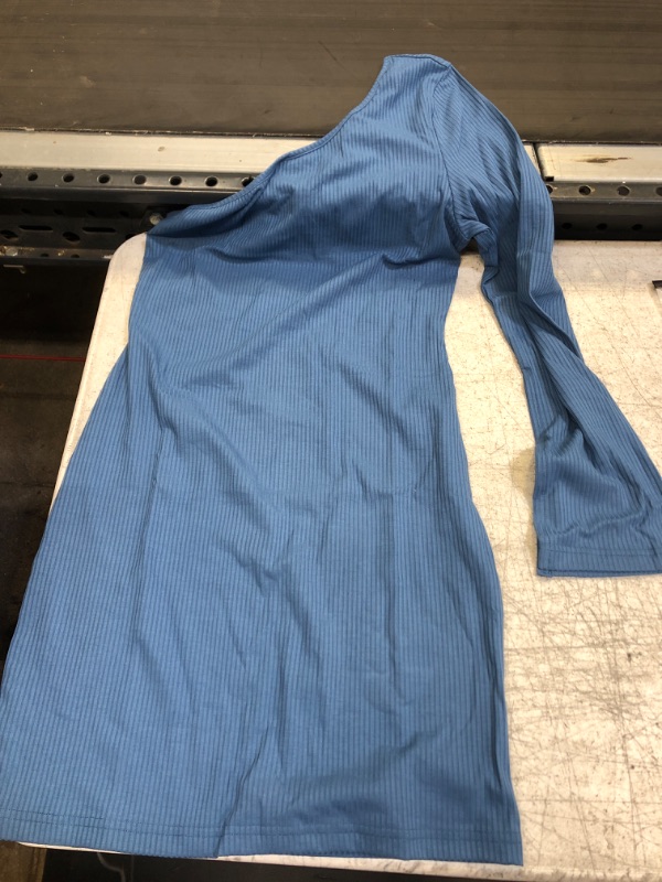 Photo 1 of BLUE ONE SHOULDER DRESS MEDIUM 