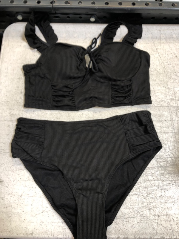 Photo 1 of BLACK 2PCS BIKINI SET LARGE 