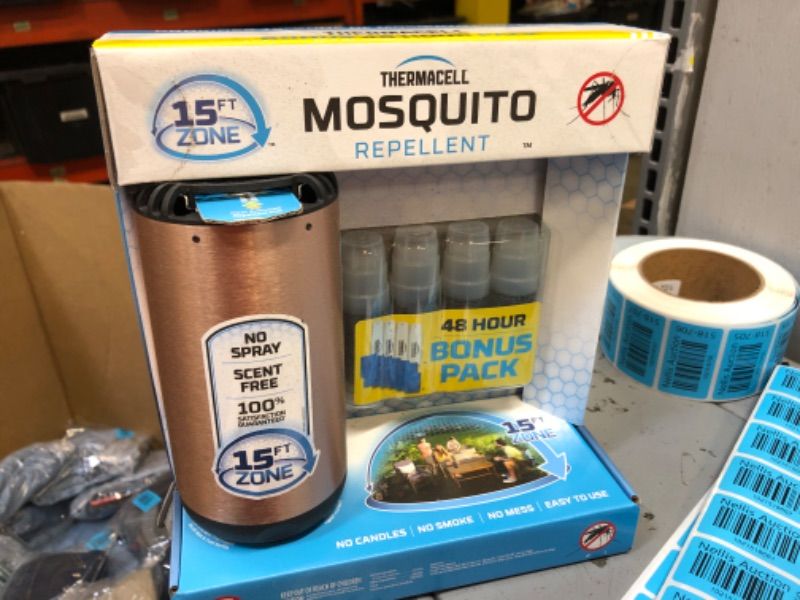 Photo 2 of 2x Thermacell Patio Shield Mosquito Repeller Mosquito Repellent, Copper
