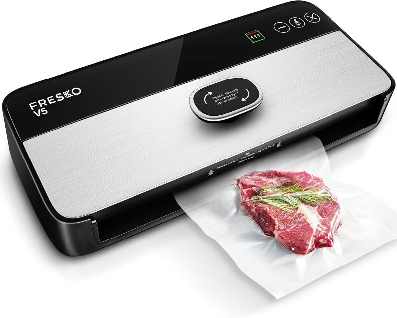 Photo 1 of FRESKO Vacuum Sealer Machine, Full Automatic Seal a Meal Vacuum Sealer for Food Storage and Saver, Air Sealing System for Freezer Food Preservation (V5)
