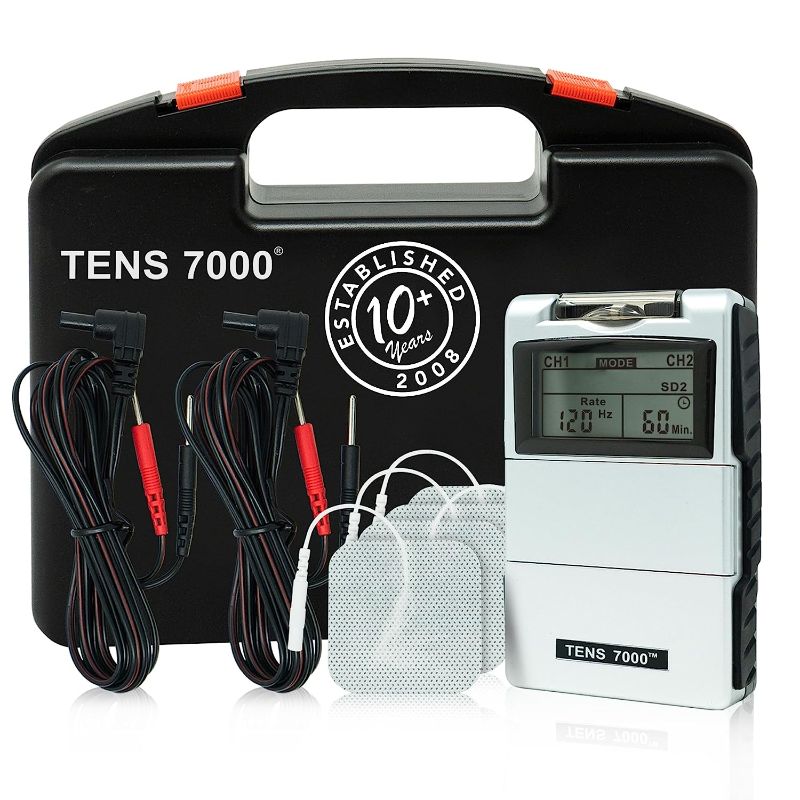 Photo 1 of TENS 7000 Digital TENS Unit with Accessories - TENS Unit Muscle Stimulator for Back Pain Relief, General Pain Relief, Neck Pain, Sciatica Pain Relief, Nerve Pain Relief
