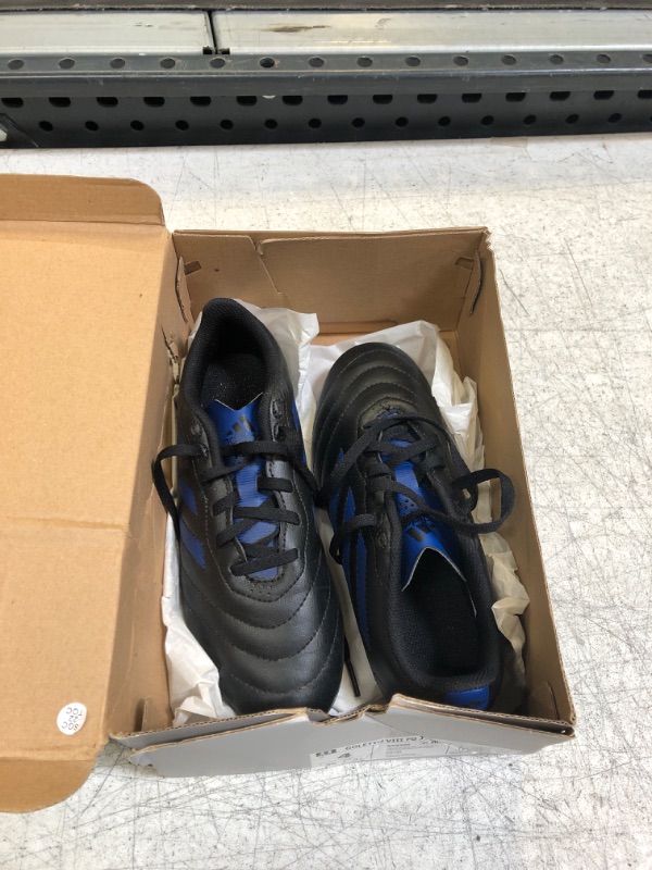 Photo 2 of adidas Child-Unisex Goletto VII Firm Ground Soccer Cleats - Kids Soccer Shoe Core Black/Royal Blue/Core Black 4 Big Kid