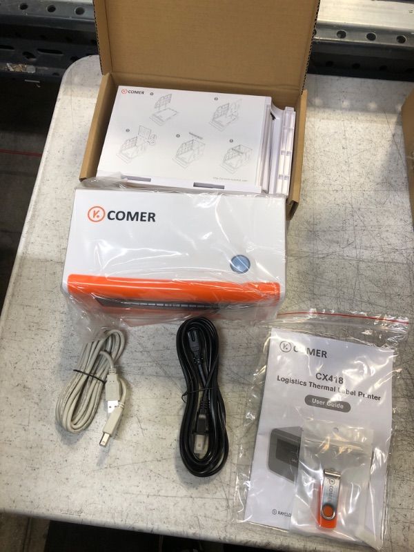 Photo 2 of K Comer Shipping Label Printer 150mm/s High-Speed 4x6 Direct Thermal Label Printing for Shipment Package 1-Click Setup on Windows/Mac,Label Maker Compatible with Amazon, Ebay, Shopify, FedEx,USPS,Etsy BASIC VERSION