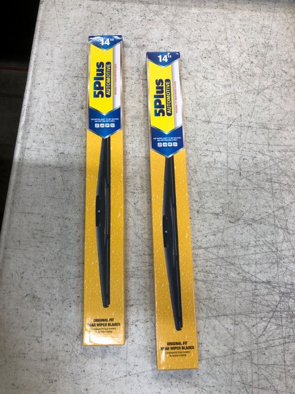 Photo 1 of 5 PLUS Rear Wiper Blade 14 inch (14-B), Replacement for Subaru Forester 2022-2006 Ascent 22-19 Impreza 11-04 Legacy 09-05 Outback 19-05 Tribeca 14-06 /Honda CRV 11-07 Fit 20-07 Back Windshield +More 14"(14-B) Rear Wiper Blade (PACK OF 2)
