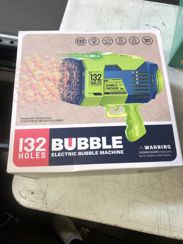 Photo 1 of 132 HOLES BUBBLE MACHINE BLUE/GREEN