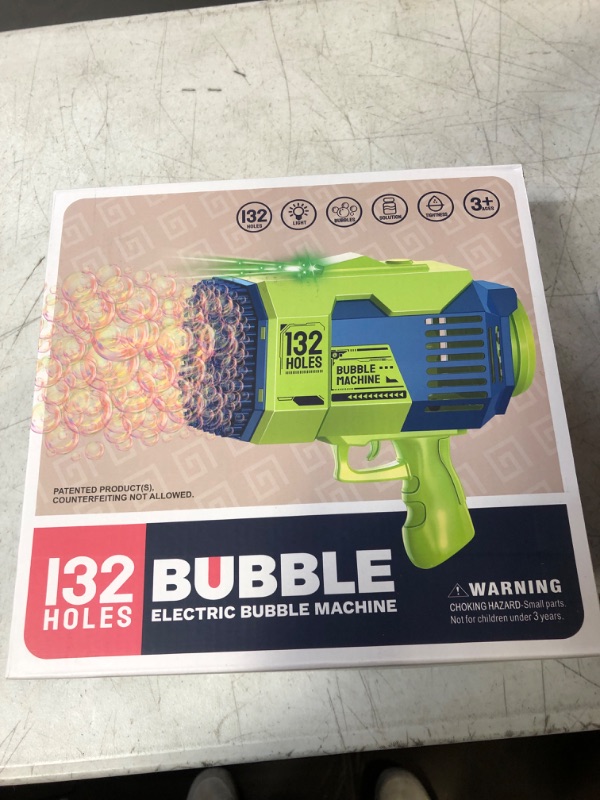 Photo 1 of 132 HOLES BUBBLE MACHINE GUN BLUE/GREEN