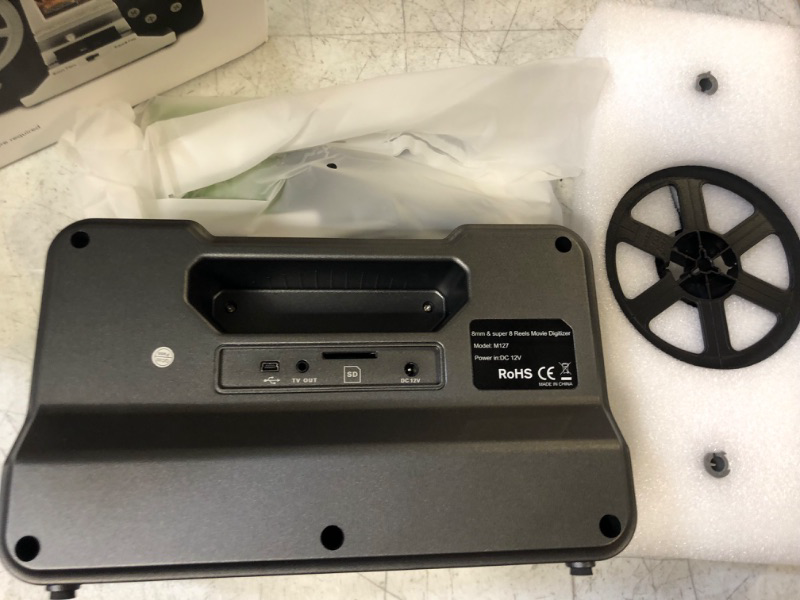 Photo 3 of Eyesen 8mm and Super 8 Film Reel Converter Scanner,Convert Film to Digital Video,Comes with 2.4" LCD,Grey(Convert 3 inch and 5 inch Film reels into Digital) with 32 GB SD Card Gray