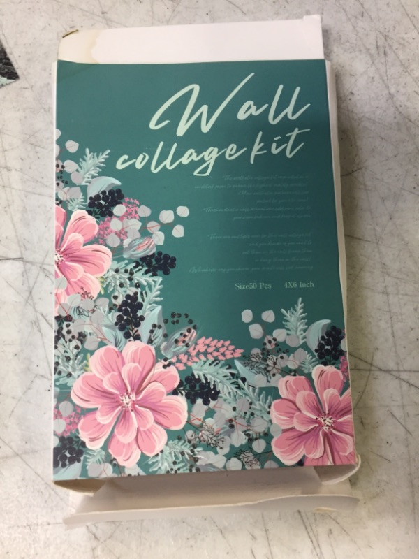 Photo 1 of Wall Collage Kit Aesthetic Pictures, Pink Room Decor Aesthetic,Double-Sided Printing 50 Pcs Boho Decor Room Decor for Teen Girls, Wall Art Plants Photo Collage Kit for Wall Aesthetic