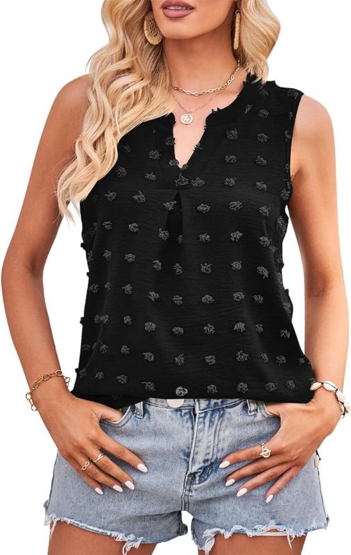 Photo 1 of ANXPTIME Summer Tops for Women Casual Summer Womens Blouses Dressy Casual Sleeveless Blouses for Women Shirts Trendy Summer 2XL
