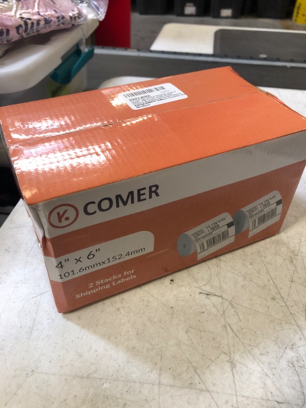 Photo 2 of K Comer 4x6 Thermal Shipping Labels (2 Rolls, 700 Printer Labels) Stickers Printable,Waterproof,Self Adhesive,Mailing Address Labels for Packages Compatible with K Comer MUNBYN, Rollo, Zebra