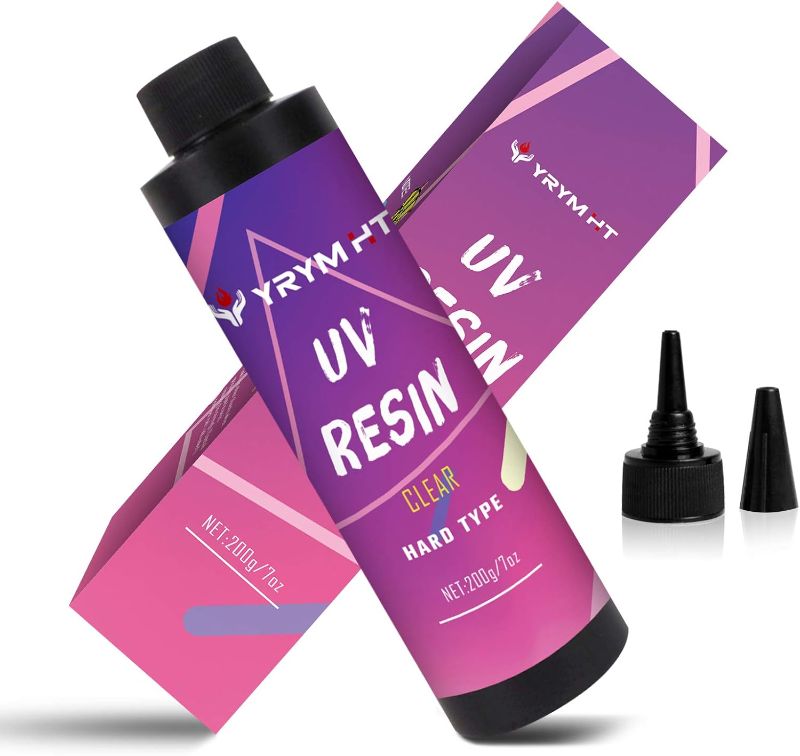 Photo 1 of  HT UV Resin - Upgraded 200g Crystal Clear Ultraviolet Curing Epoxy Resin for Jewelry Making, Craft Decoration, Hard Transparent Glue Solar Cure Sunlight Activated Resin UV for Casting & Coating