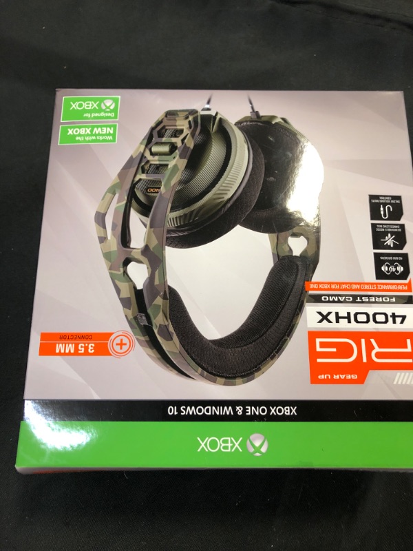 Photo 3 of RIG 400HX Gaming Headset with Removable Noise Canceling Mic for Xbox Series X, Xbox Series S, Xbox One, PS5, PS4, Nintento Switch & PC - Forest Camo