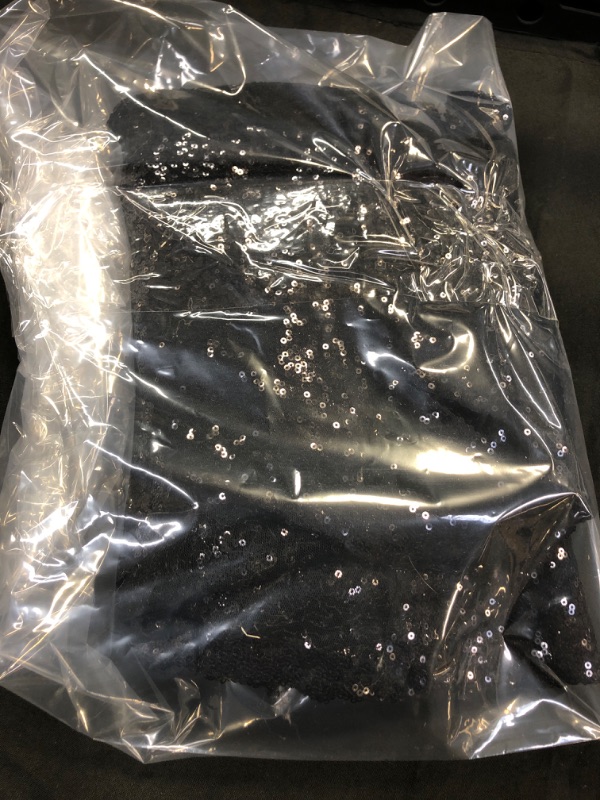 Photo 1 of JYFLZQ Black Sequin Backdrop Curtains 5ft x 7ft 1 Panel Glitter Photo Booth Backdrops Sparkly Halloween Backdrop Photography Background Drapes for Halloween Parties Wedding Bridal Showers 5 ft x 7 ft Black