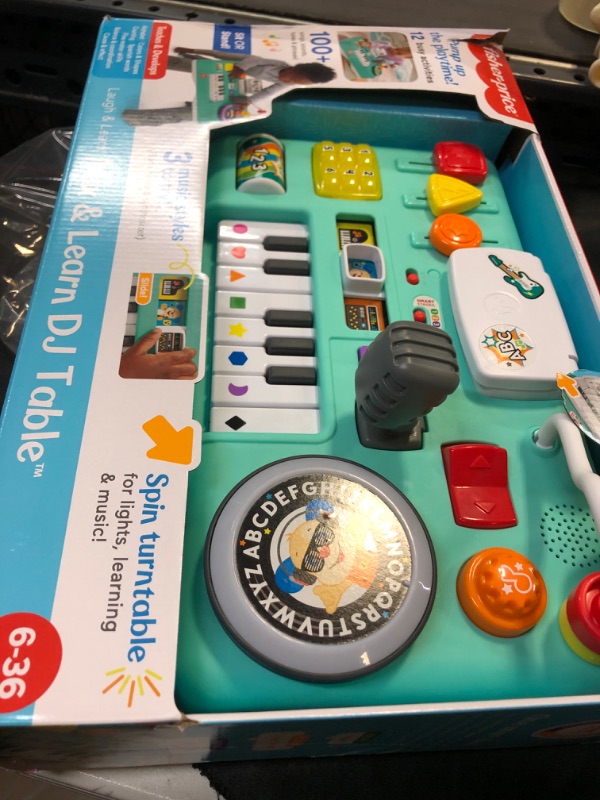 Photo 2 of Fisher-Price Laugh & Learn Baby & Toddler Toy Mix & Learn Dj Table with Smart Stages Learning & Activities for Ages 6+ Months Standard Packaging