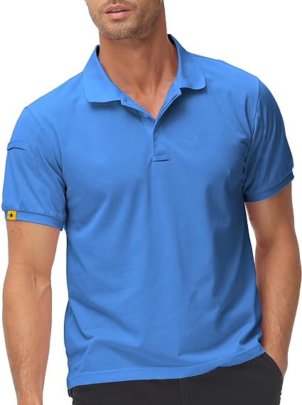 Photo 1 of  Polo Shirts for Men Moisture Wicking Short Sleeve Outdoor Sports Performance Tactical Golf Tennis T-Shirt XL