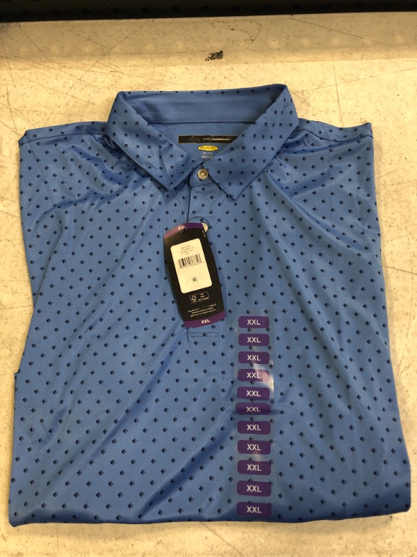 Photo 1 of Greg Norman Men's Performance Golf Polo Robin Blue -- Size 2XL