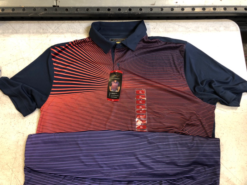 Photo 1 of Greg Norman Men's Performance Golf Polo X-Large Stripe