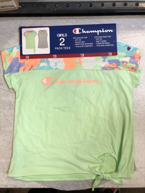 Photo 2 of Champion Girls 2-Pack Active Wear UPF 30 Moisture Wicking T-shirts -- Size 7/8
