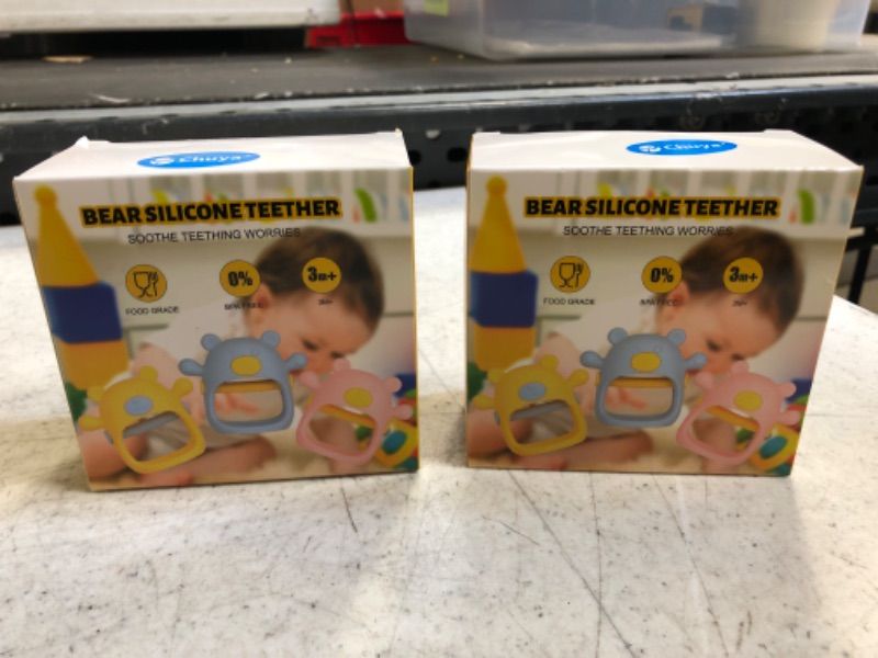 Photo 1 of Chuya Baby Teether Toys, Soft Silicone Baby Chew Toy  -- 2 Pack