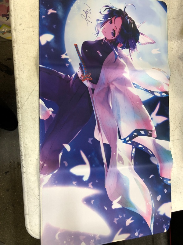 Photo 1 of Large Gaming Mouse pad Anime Mouse pad Desk pad Extended Anime Desk mat Non-Slip Rubber Base Good Materials Galaxy Printing?15.7"*29.5"? (1)
