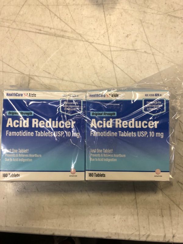 Photo 2 of HealthCareAisle Famotidine 10 mg – 180 Tablets – Original Strength Acid Reducer – Prevents and Relieves Heartburn Due to Acid Indigestion Original Strength 180 Count (Pack of 2) EXP 12/2023