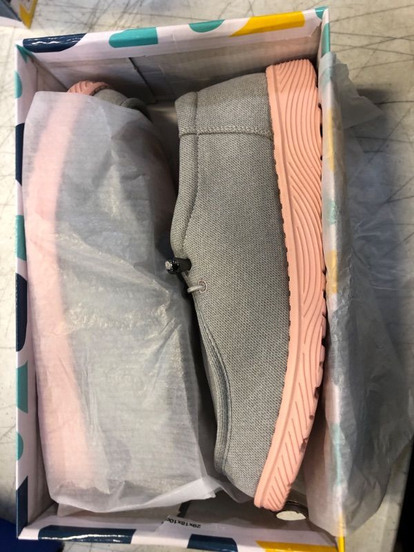 Photo 1 of firelli Kids Loafers Boys Girls Canvas Walking Shoes School Shoes Grey Pink Size 3