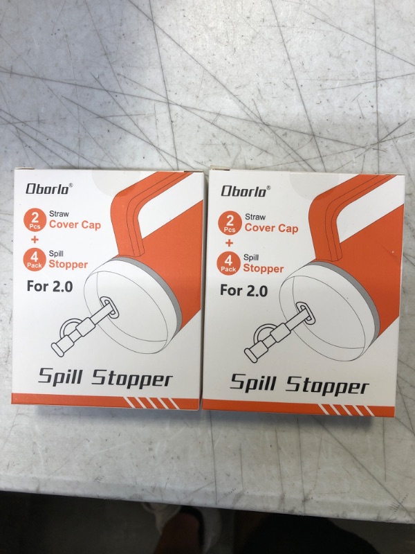 Photo 2 of 2 Pack Lot - 4 Pack Upgraded Silicone Spill Stopper for Stanley Cup 2.0 40oz/30oz, Essential Leak-Proof Stan-ley Cup Accessories, Including 2 Straw Cover Cap, 4 Square Spill Stopper and 4 Round Leak Stopper for Stanley 2.0