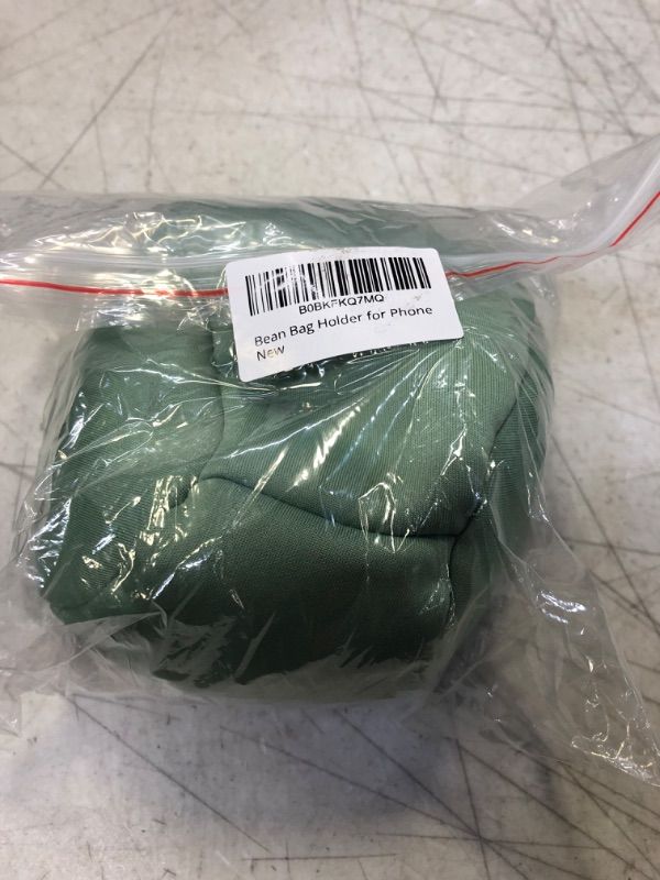 Photo 1 of Bean Bag Phone or Keys Holder -The Relaxed Mobile Device Stand - Soft Fabric Phone Stand for iPhones, Smartphones, Mini iPads in Green