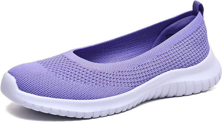 Photo 1 of Zuwoigo Women's Slip On Loafers Lightweight Breathable Casual Walking Shoes Purple Size 9