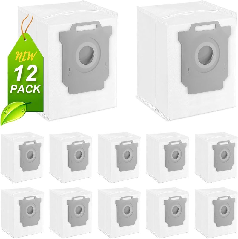 Photo 1 of 12 Pack Bags Compatible with iRobot Roomba Vacuum Bags i & s & j Series, Replacement for iRobot Roomba i3+(3550) i4+(4552) i6+ j6+ i7+ i7Plus j7+(7550) i8+ j8+(8550) s9 s9+(9550) Vacuum with Automatic Dirt Disposal Bags